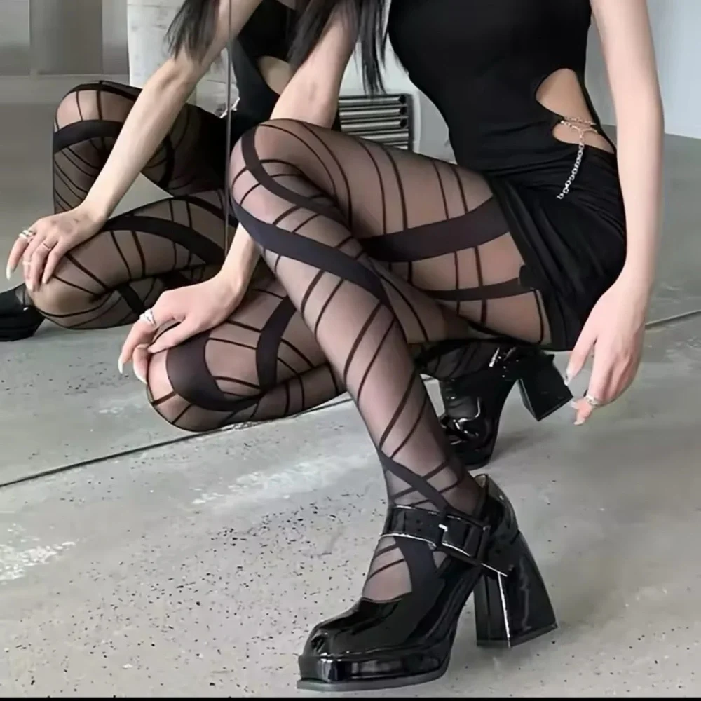 New! Vintage Checker Stockings Tights